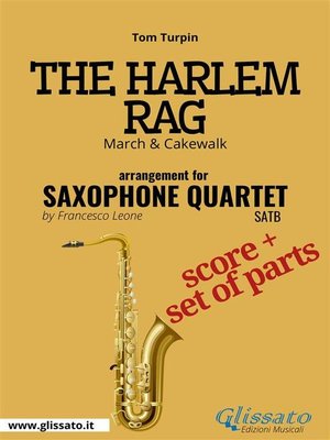 cover image of The Harlem Rag--Saxophone Quartet score & parts